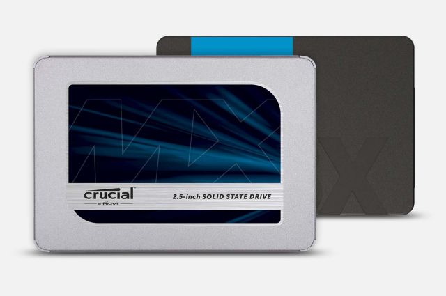 Crucial MX500 1 TB 3D NAND SATA 2,5-Zoll 7 mm (mit 9,5 mm Adapter 